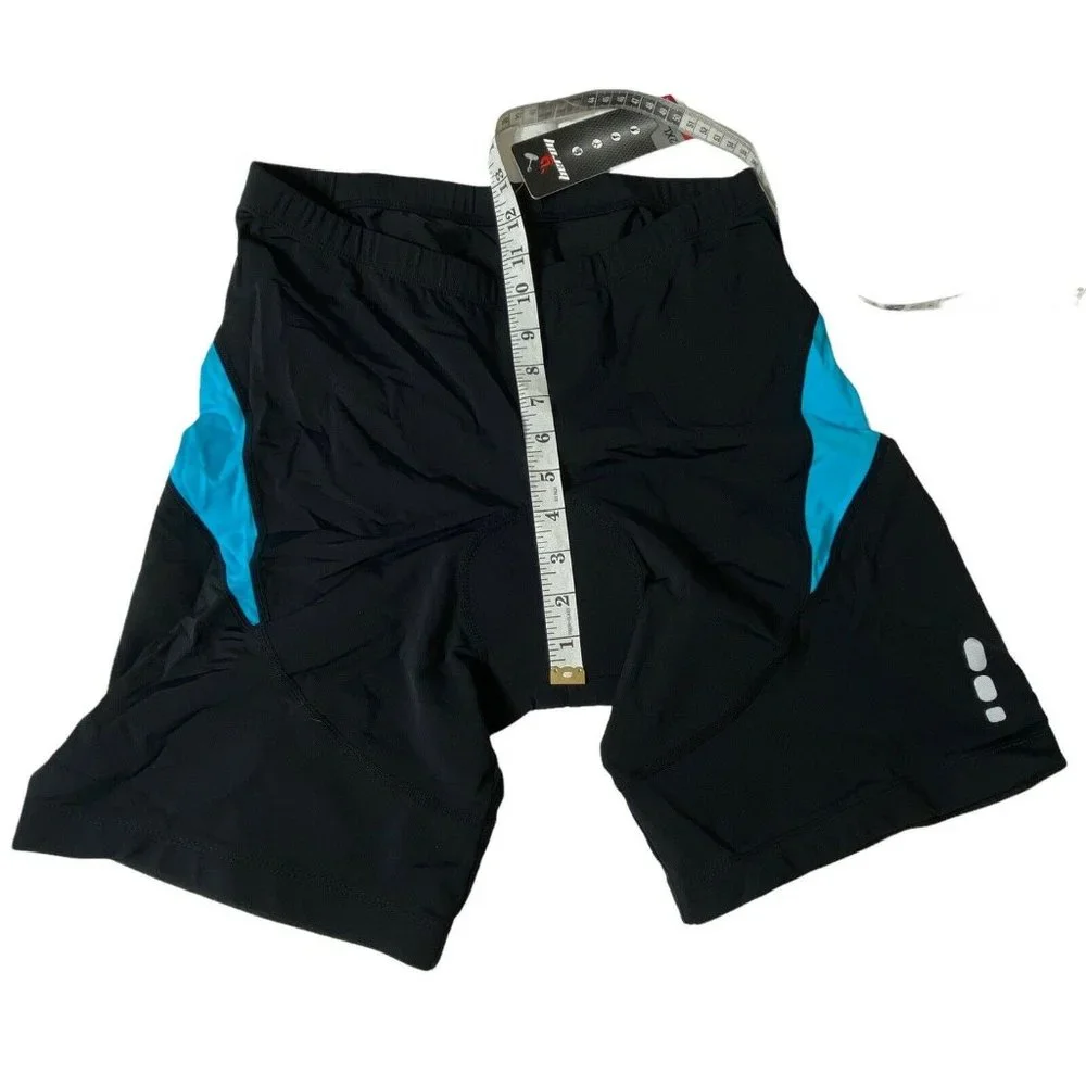 NWT Beroy 2XL Cycling Shorts padded Black Blue Women’s Plus - Picture 5 of 9